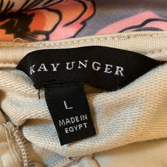 Kay Unger Floral Mauve Hoodie Sweat Shirt - Picture 6 of 7